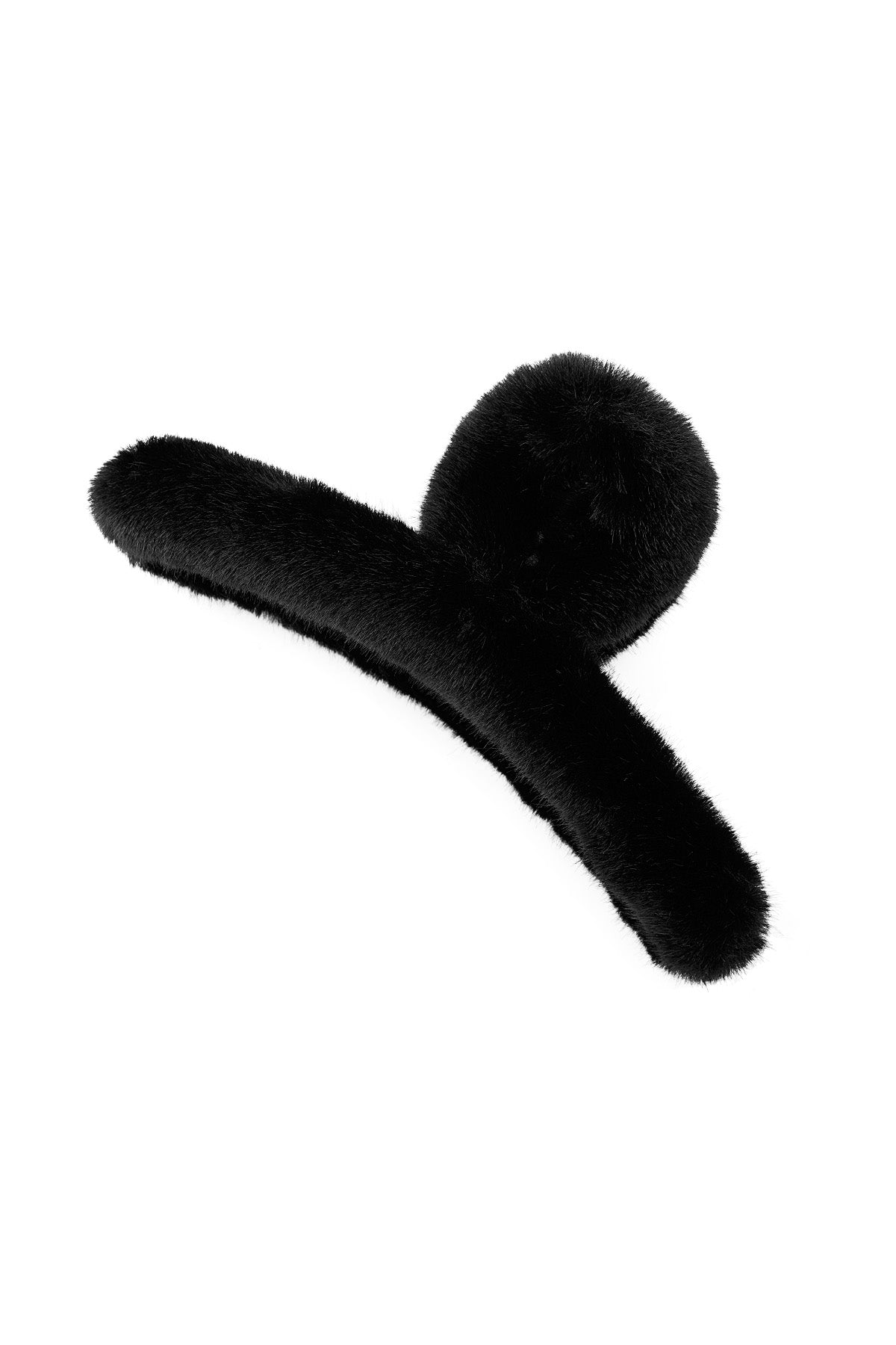 Faux fur hair clip