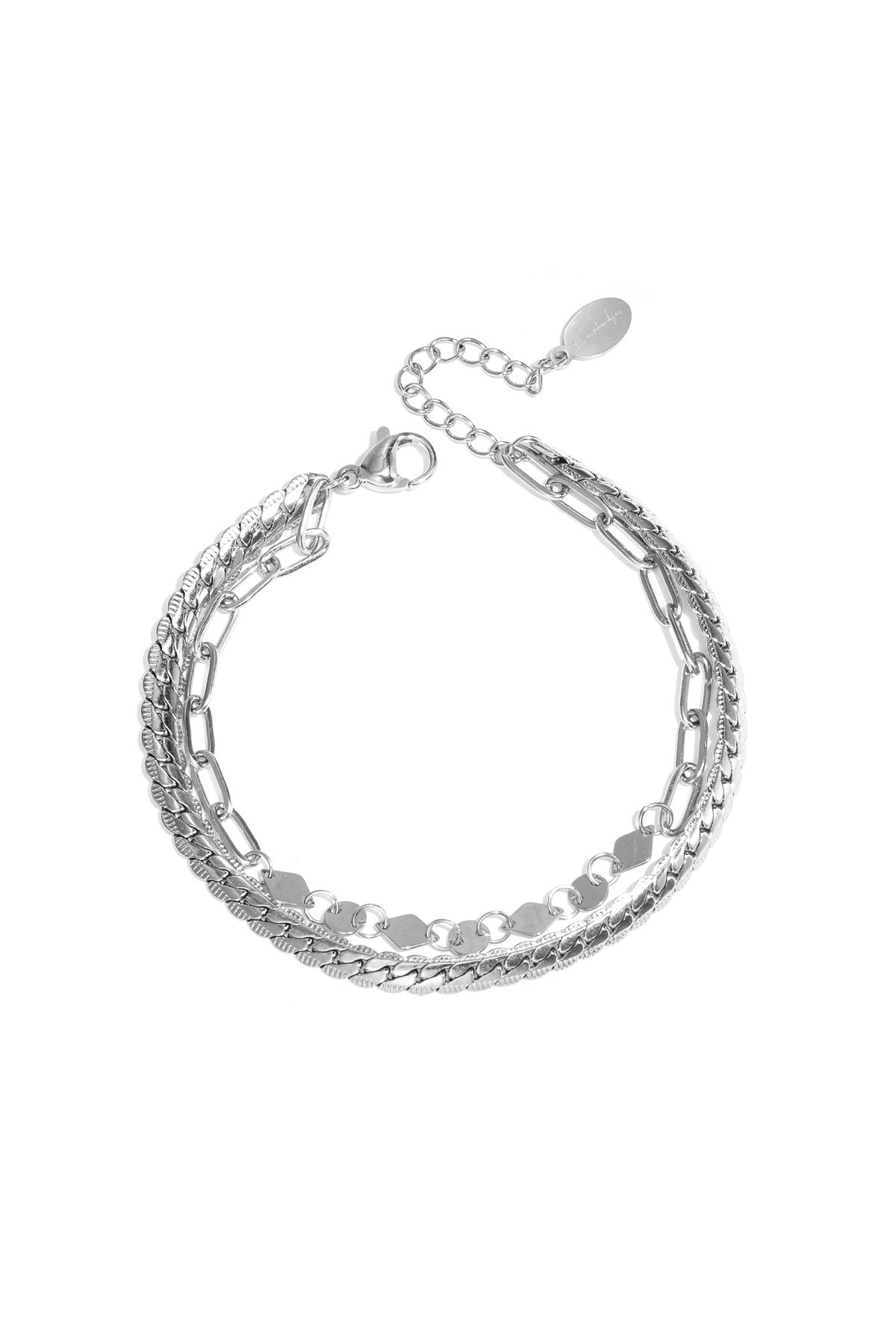 Doppellagiges Armband aus Edelstahl