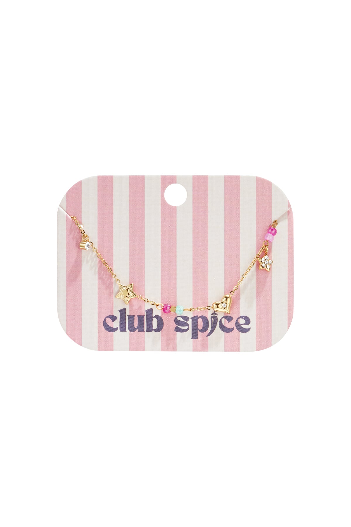 Charm-Armband mit Herz, Stern, Steinen und Perlen