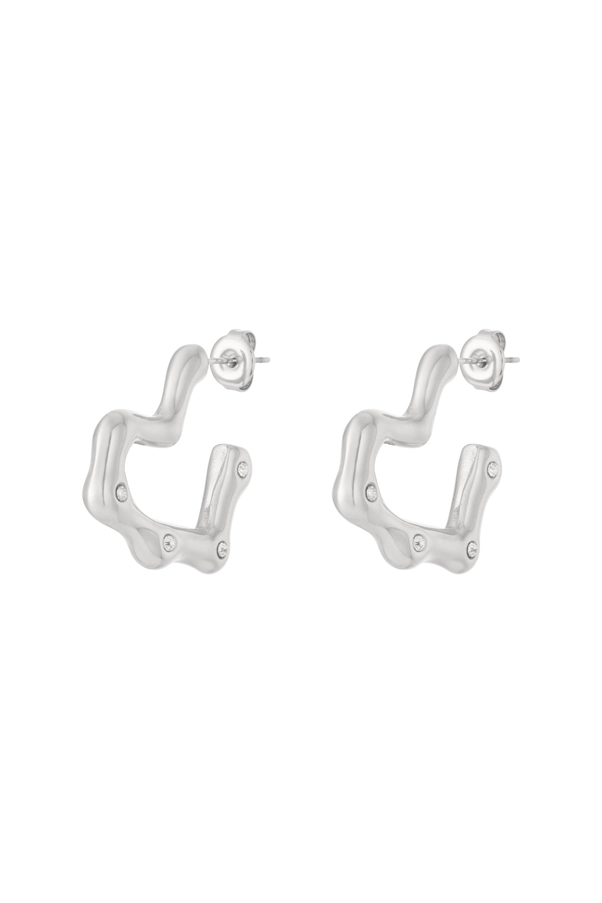 Stainless Steel Hoop Earrings Heart Daily Daily Women's jewelry