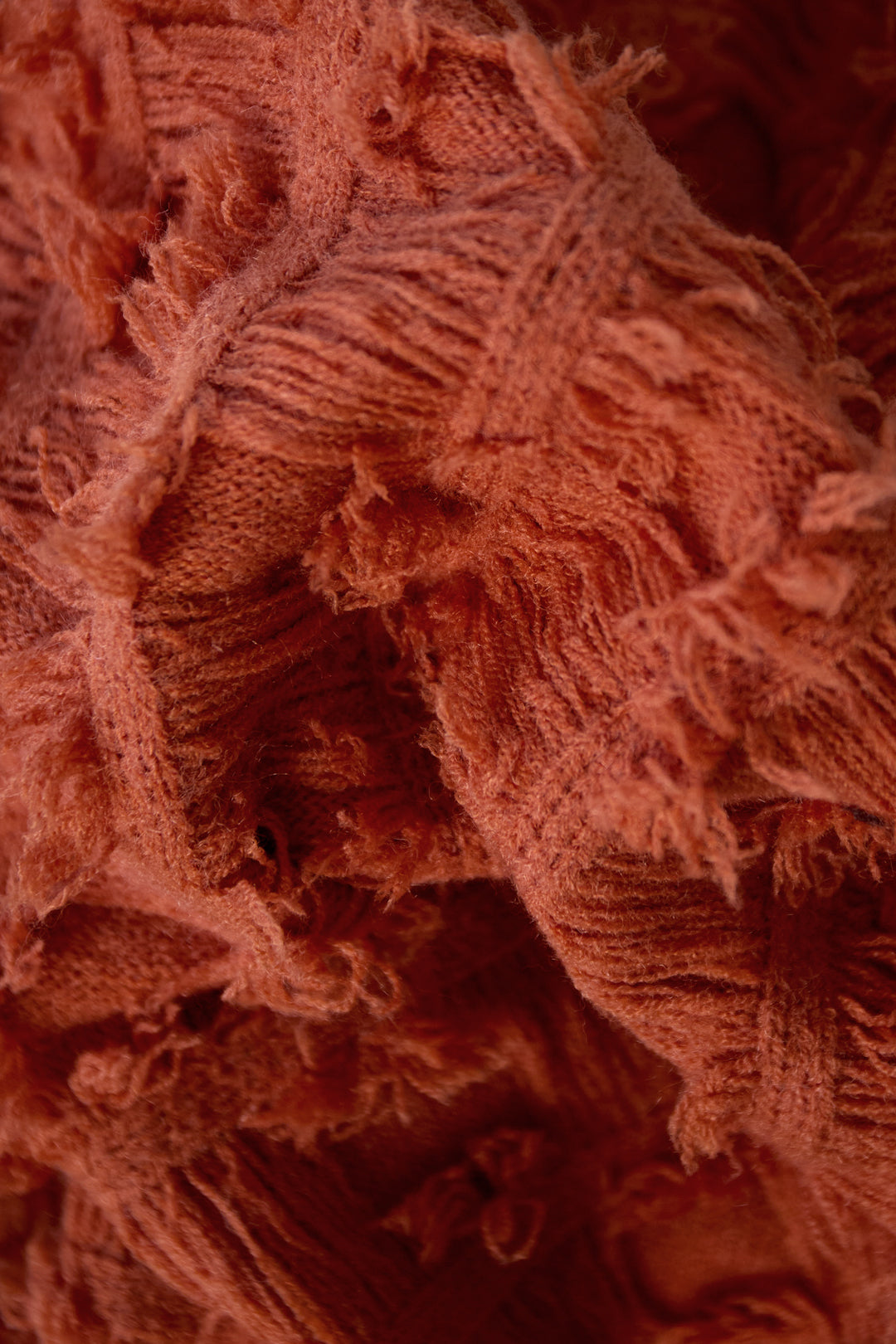 V sweater with fringes