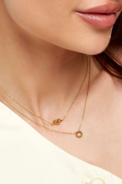 simple necklace with knotted charm
