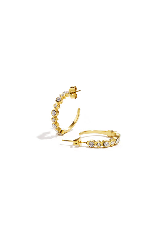 Stainless Steel Hoop Earrings circle Simple Daily Simple Series Women's jewelry