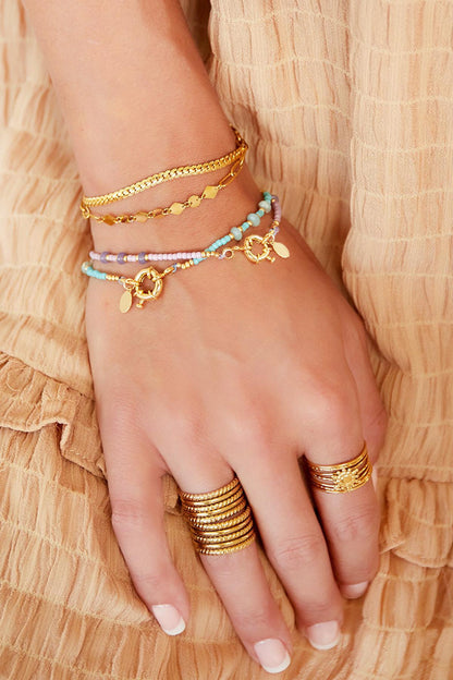 Doppellagiges Armband aus Edelstahl