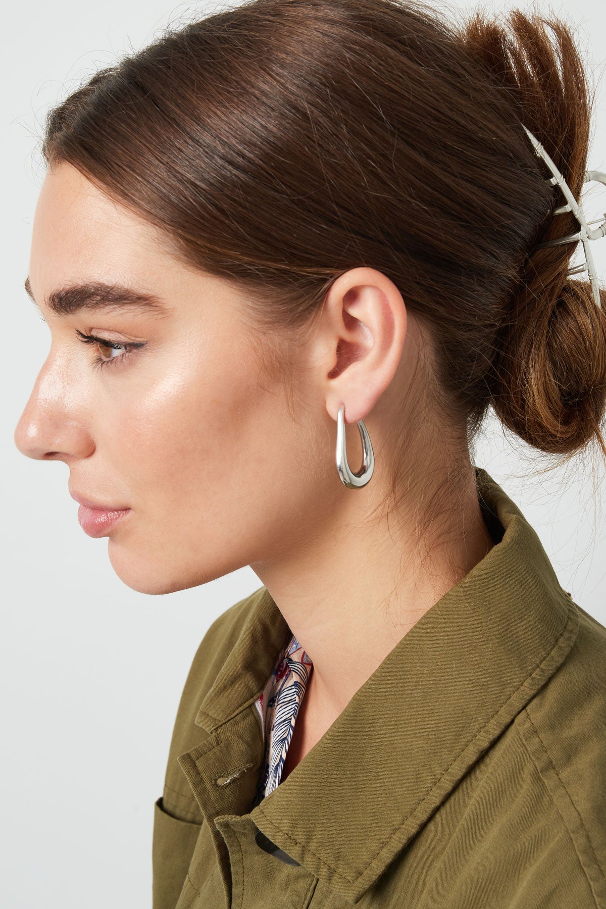 Earrings aesthetic drop - Silver Color color