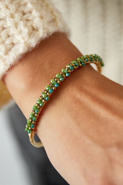 Bead fiesta bracelet - black & grey