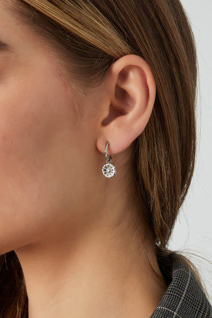 Flora charm earrings - Silver Color color