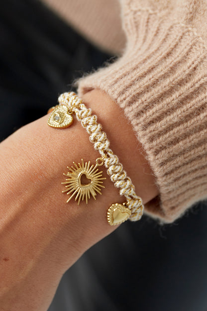 bracelet linked in love - green and 
