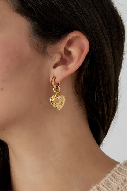 bold heart earrings