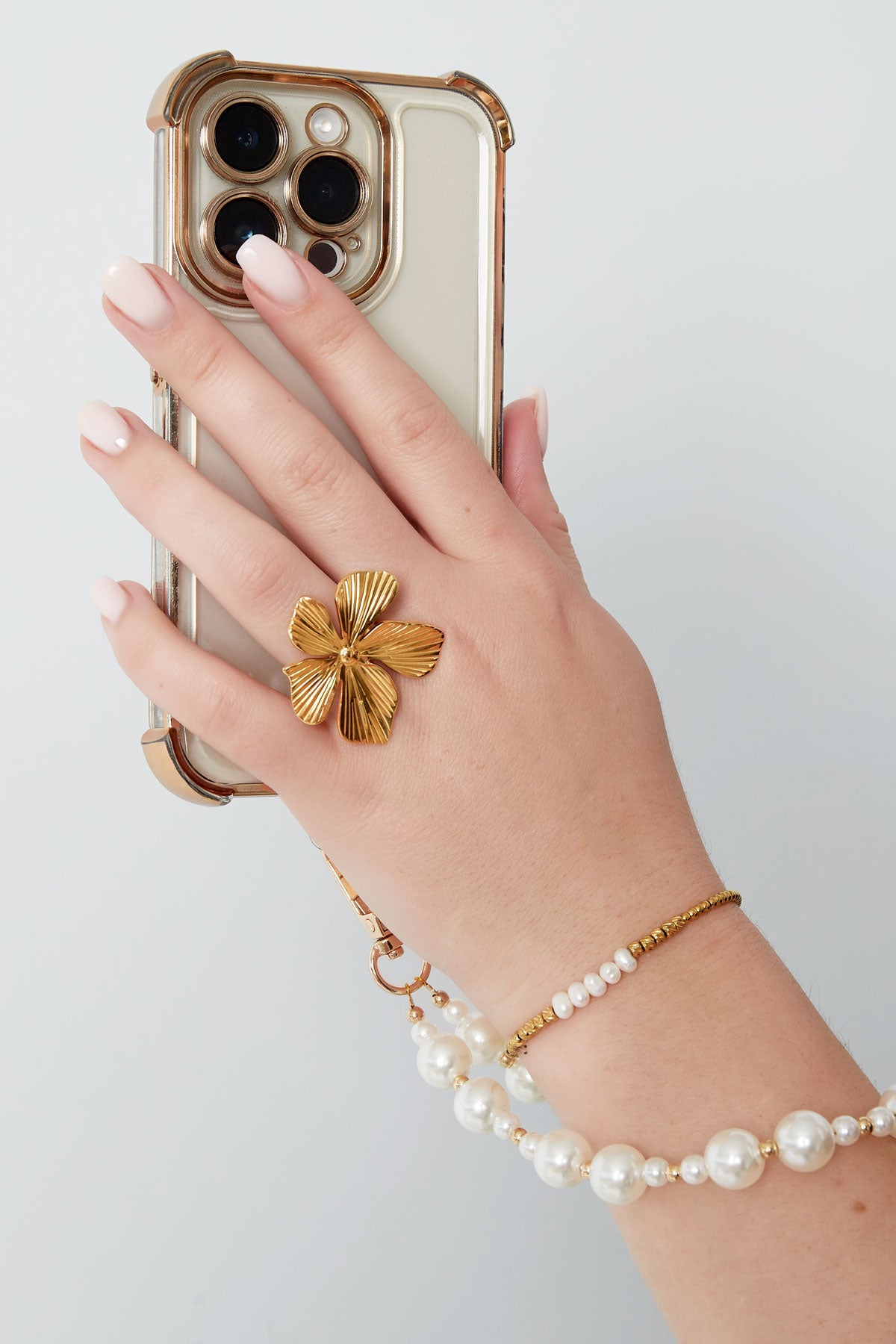 Telephone cord golden pearl 