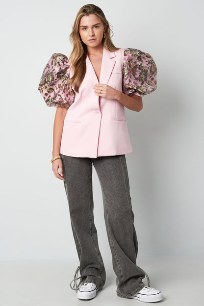 Woven Polyester Fiber Women's Suit Set Elegant Color Clash