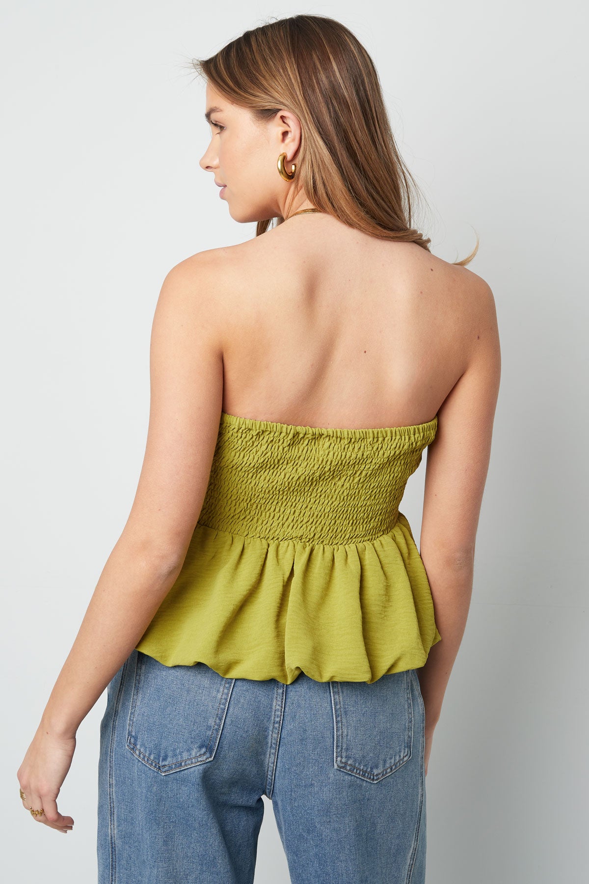 Polyester Women's Sleeveless Top Ruffle Hem
