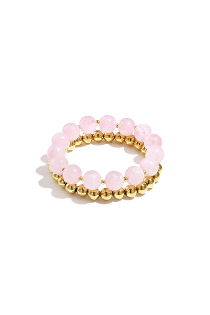 Bracelet set with round beads