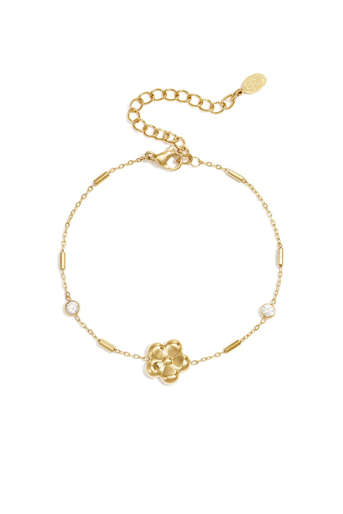 Edelstahl-Charm-Armbänder, Blumenmuster, schlichte Alltagsserie, Damenschmuck