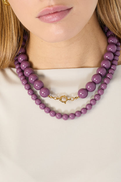 Necklace with medium beads-10mm