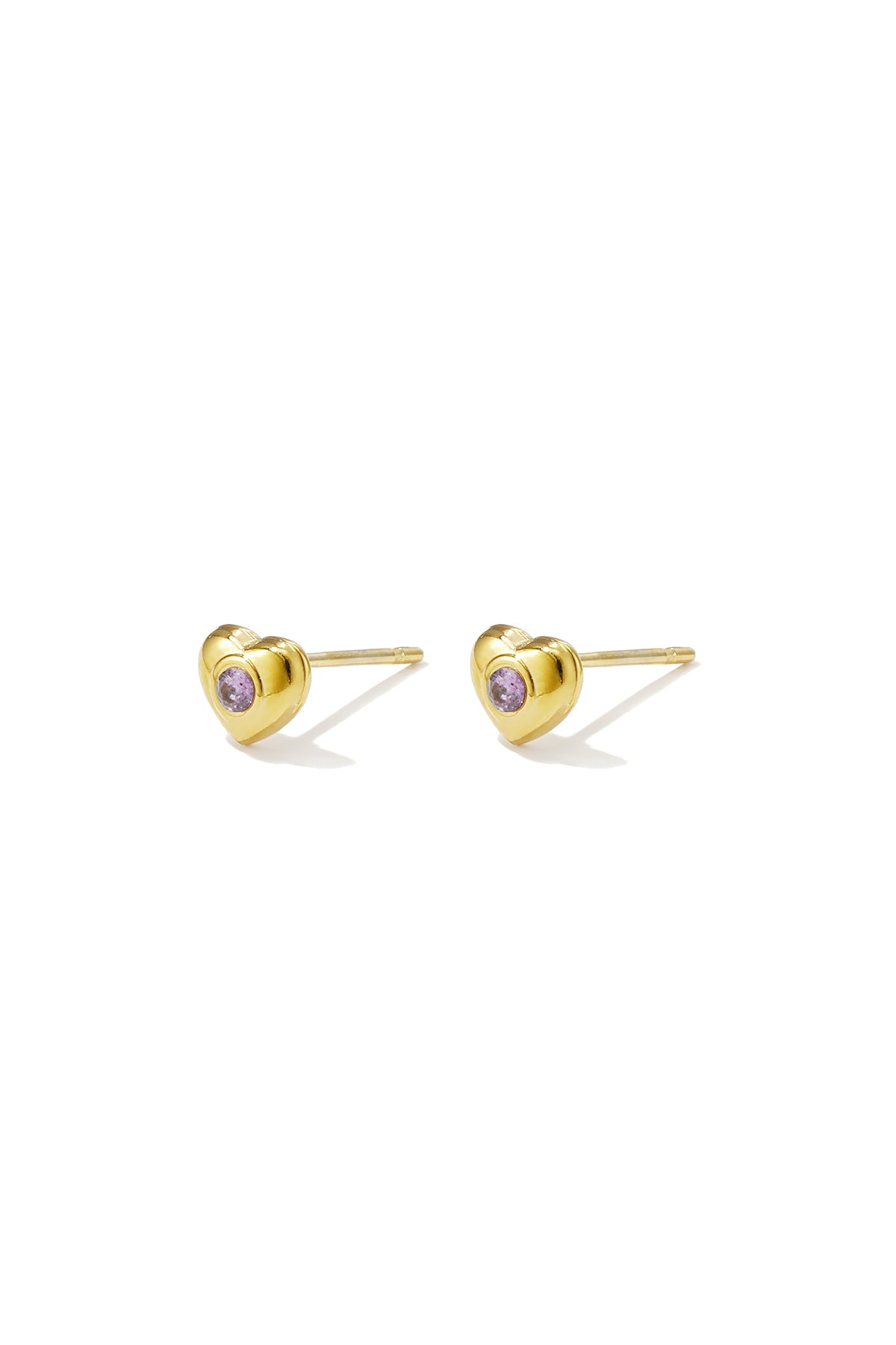 Edelstahl-Ohrstecker, Herz, schlicht, Alltags-Serie, Damenschmuck
