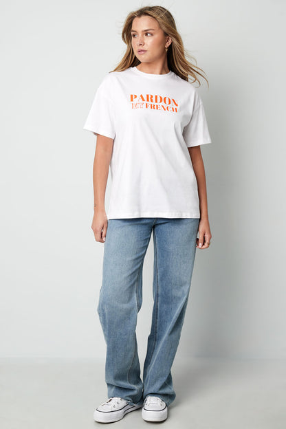 Cotton Women's T-shirt Casual Letters