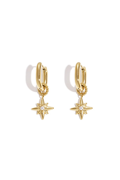 Ohrringe mit Sternschnuppe auf einem kleinen Ring