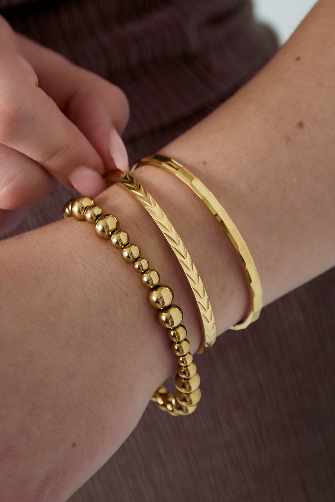 Stainless Steel Bangles Geometric Daily Daily