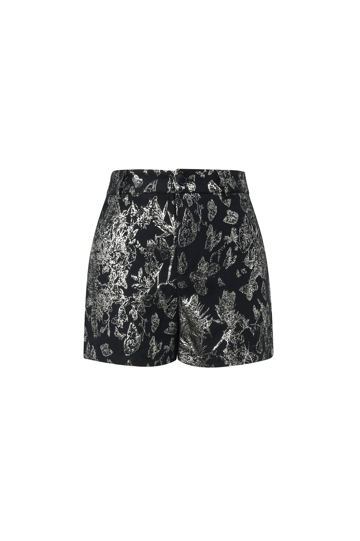 Woven Polyester Fiber Women's Shorts Elegant Floral Print