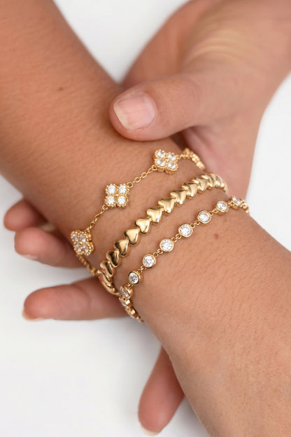 Armband mit runden Zirkonia-Steinen