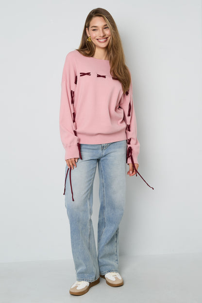 Knitted Viscose Women's Sweater Casual Color Clash