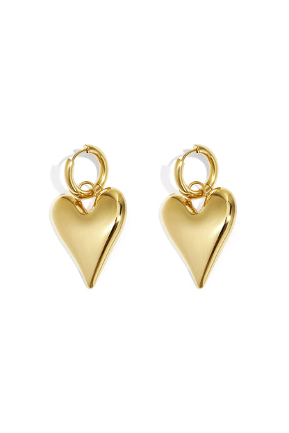 big heart pendant earrings