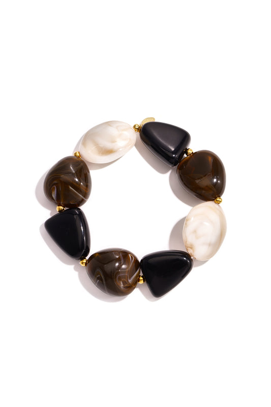 Acryl-Perlenarmbänder, unregelmäßige Form, schlichte Alltagsserie, Damenschmuck