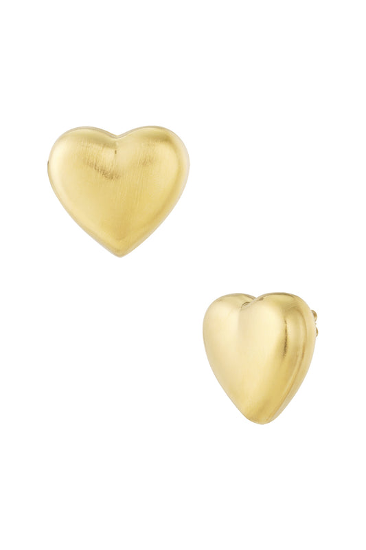 Soft heart studs earrings