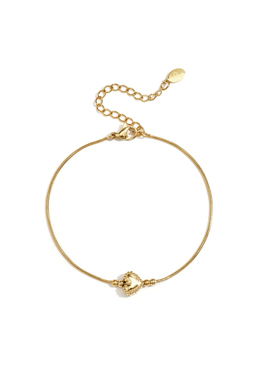 Minimalistisches Armband mit verziertem Herz
