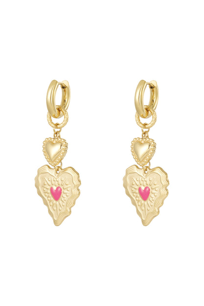 Stainless Steel Drop Earrings Heart Casual Daily Simple Series Women's jewelry