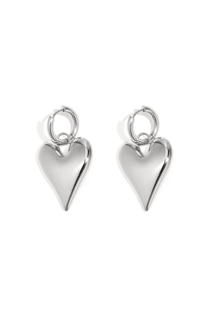 big heart pendant earrings
