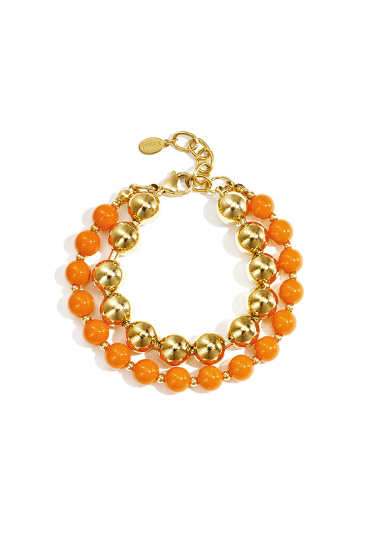 Linked bead bracelets