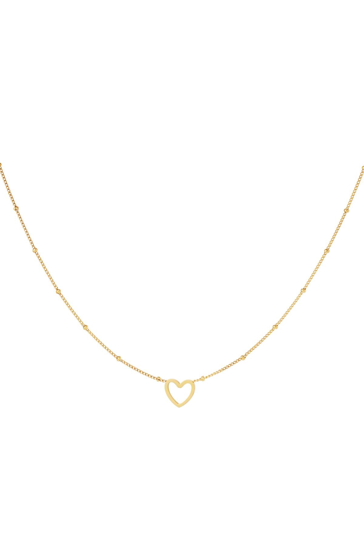 Minimalistische Halskette offenes Herz Goldfarbe Edelstahl