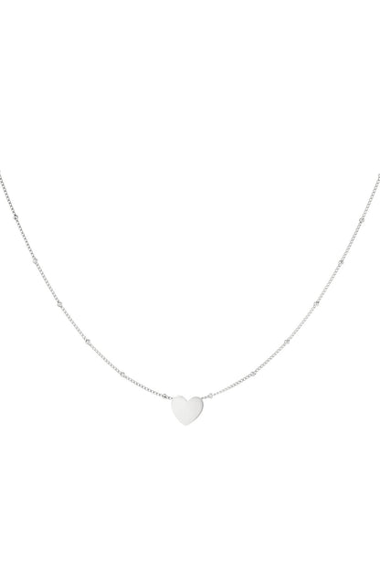 Minimalistic necklace heart Gold Color Stainless Steel
