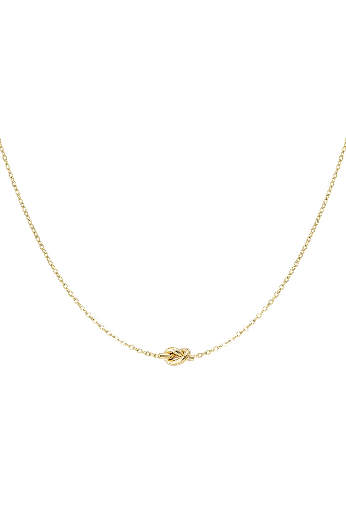 simple necklace with knotted charm