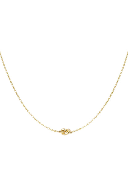 simple necklace with knotted charm