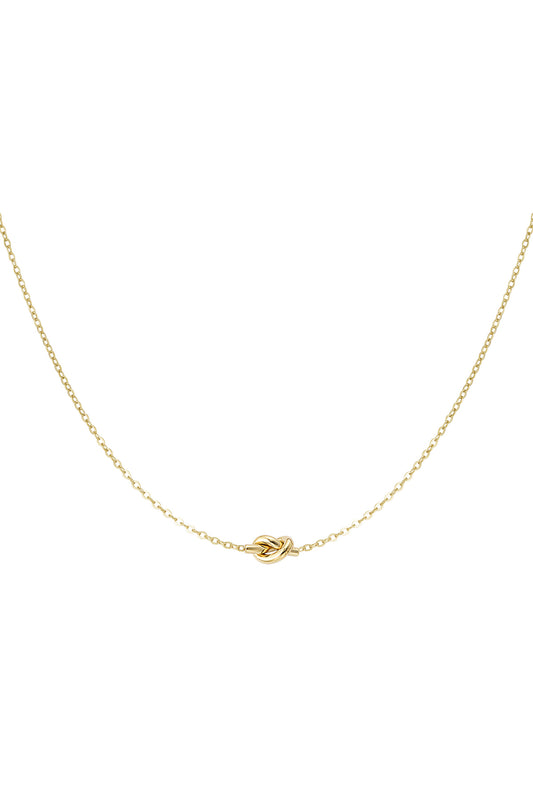 simple necklace with knotted charm