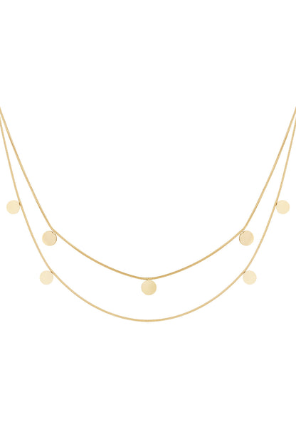 double necklace coins