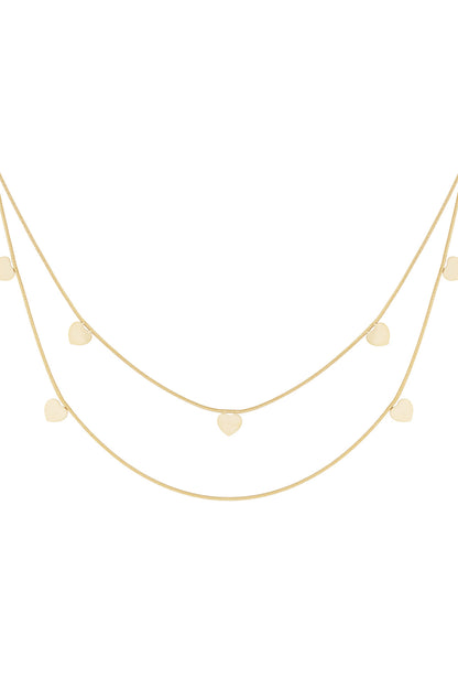 double heart necklace
