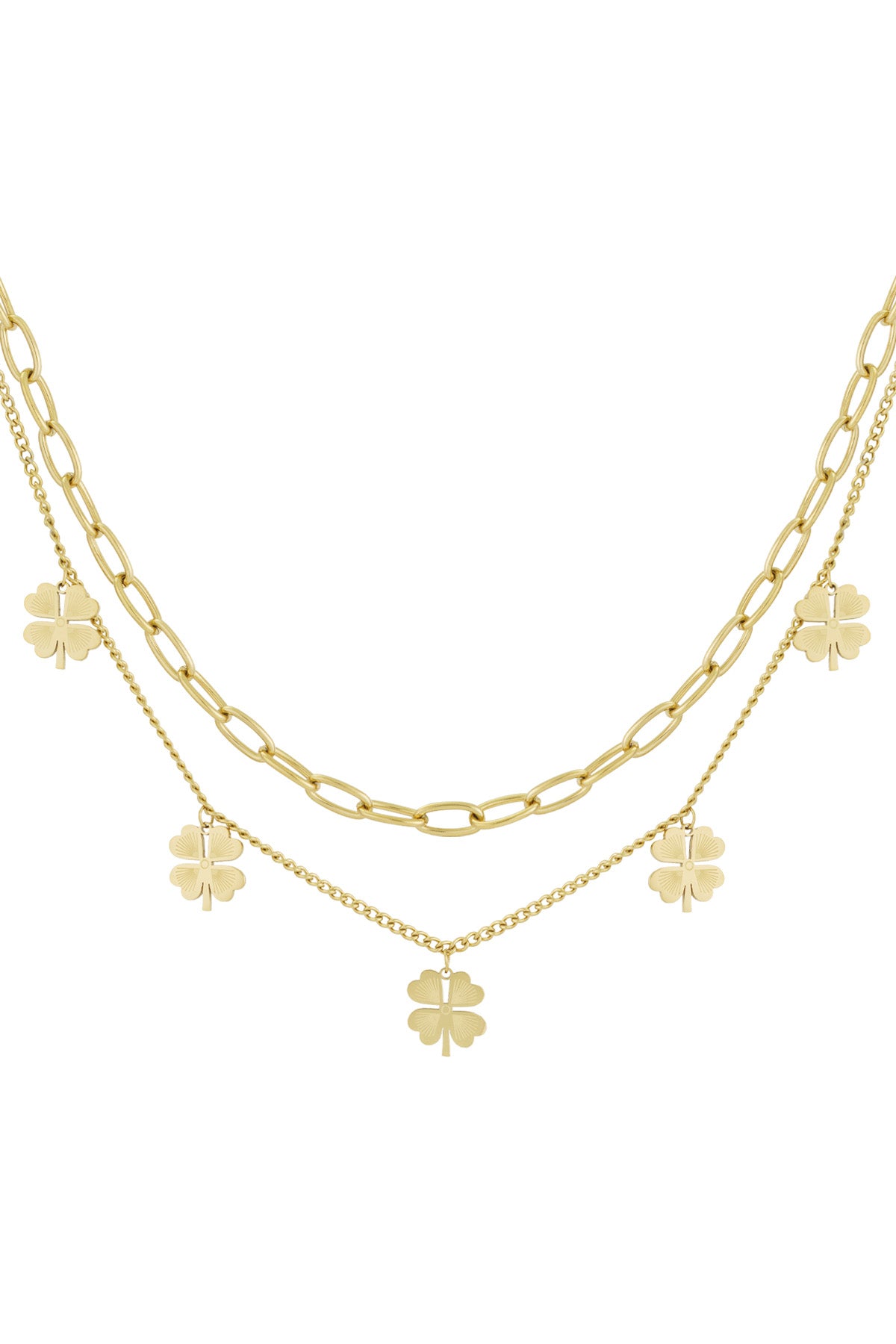 layered luck necklace