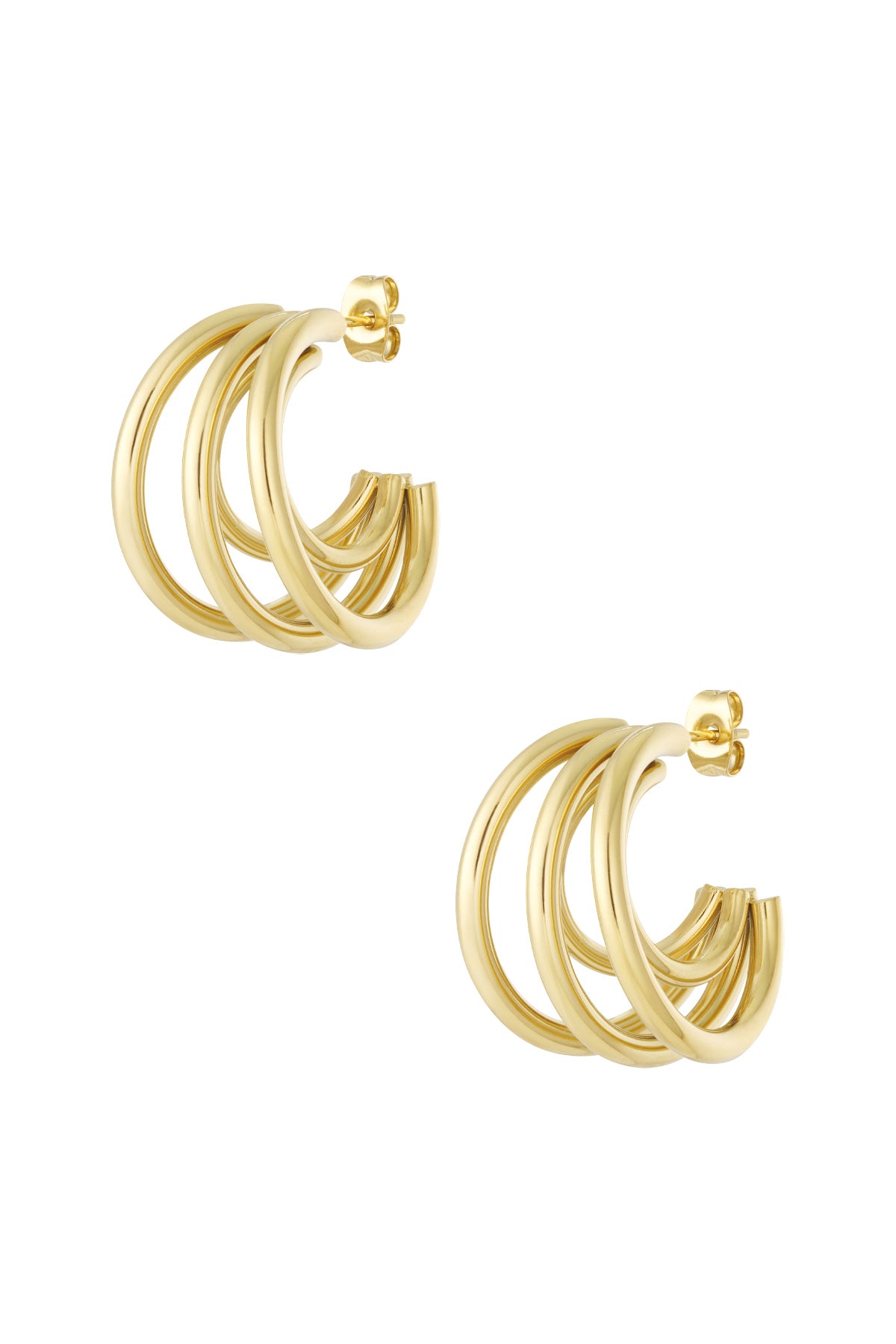 Stainless Steel Hoop Earrings Geometric Casual Daily Simple Series Women's jewelry