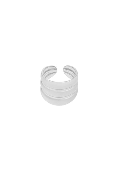 Three in a Row ring - Silver Color color
