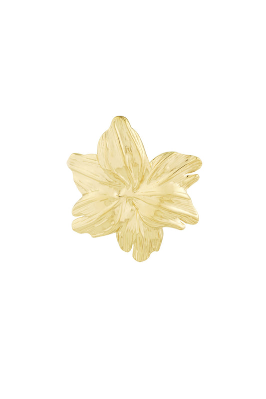 Brosche Blumenfluss - Goldfarben