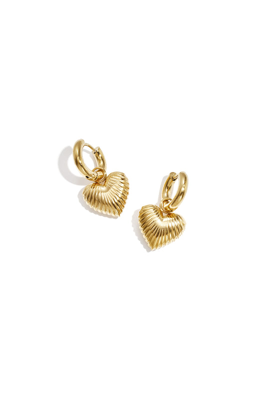 Earrings with radiant heart