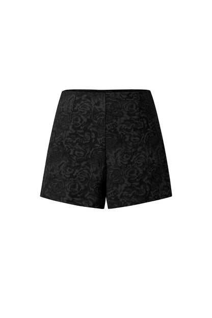 Woven Polyester Fiber Women's Shorts Elegant Floral Print