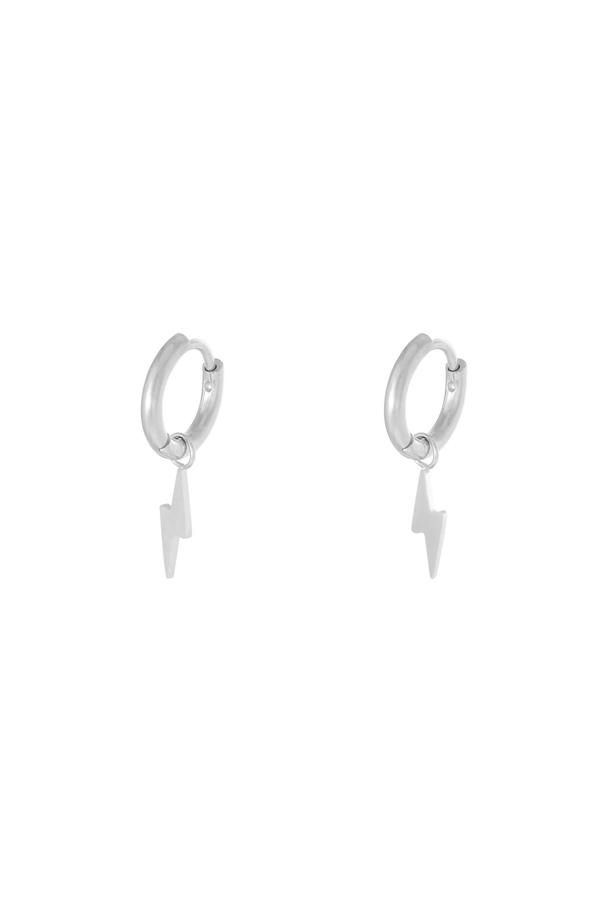 Earrings Bolt Gold Color Stainless Steel