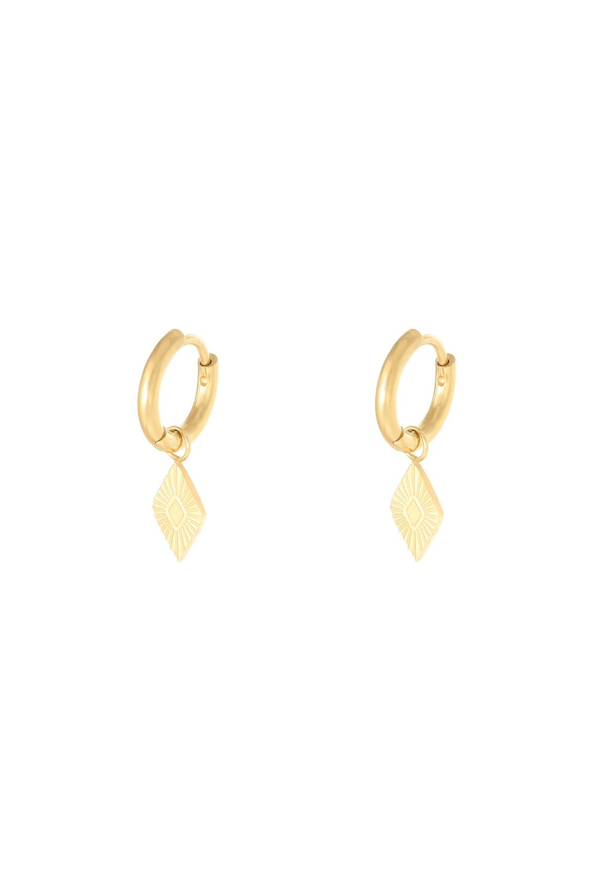 Ohrringe Diamond Goldfarbe Edelstahl