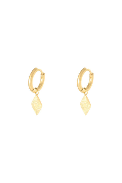 Ohrringe Diamond Goldfarbe Edelstahl
