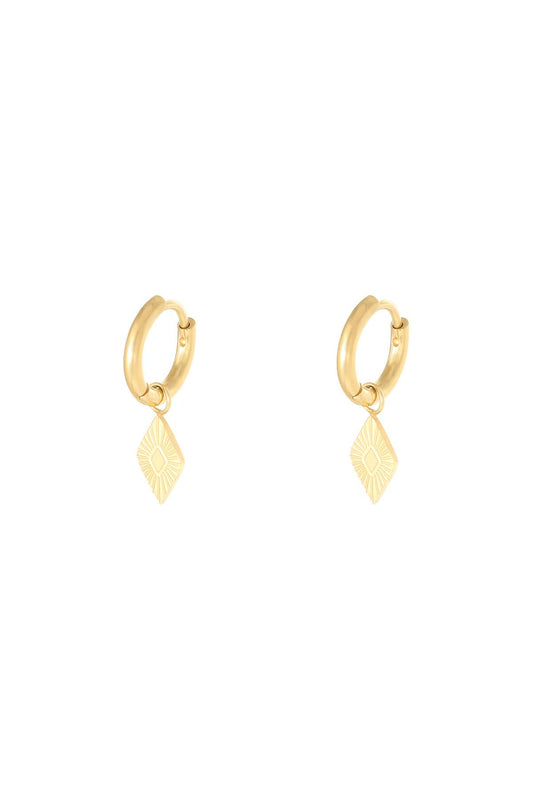 Ohrringe Diamond Goldfarbe Edelstahl